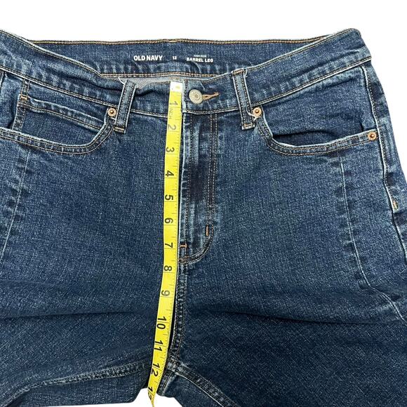 Old Navy High Rise Barrel Leg Cropped Jeans Size 12 - Picture 6 of 6